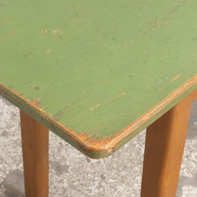 Lot 58 - Green Painted Rustic Pine Console