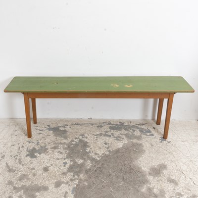 Lot 58 - Green Painted Rustic Pine Console