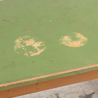 Lot 58 - Green Painted Rustic Pine Console