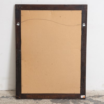 Lot 64 - Mahogany Checkered Bone Inlaid Framed Mirror