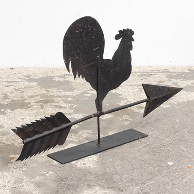 Lot 33 - Painted Metal Rooster Stand