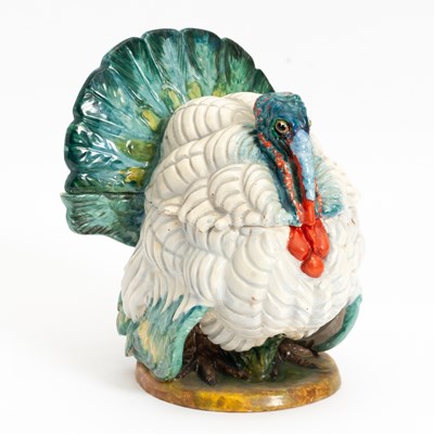 Lot 39 - Italian Glazed Ceramic Turkey Form Tureen