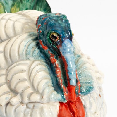 Lot 39 - Italian Glazed Ceramic Turkey Form Tureen