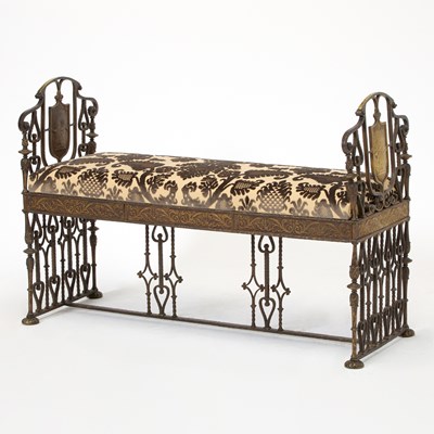 Lot 150 - Gilt Iron Hall Bench