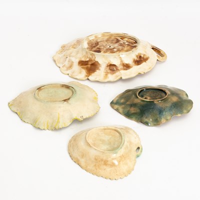 Lot 43 - Group of Majolica Four Leaf Form Dishes