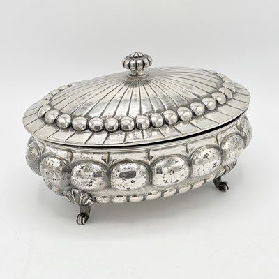 Lot 1110 - Continental Silver Sugar Box