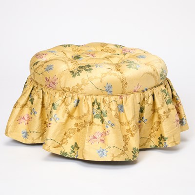 Lot 568 - Button Tufted Upholstered Stool