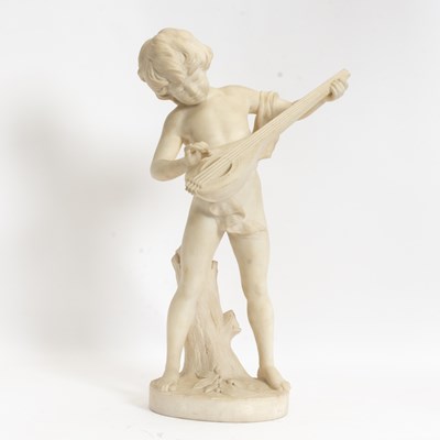 Lot 99 - Marble Figure of a Young Musician