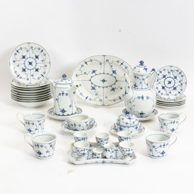 Lot 108 - Royal Copenhagen Blue Fluted Porcelain Partial Service
