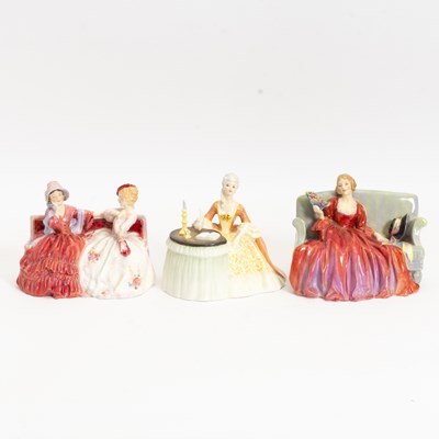 Lot 111 - Group of Three Royal Doulton Porcelain Seated Figures