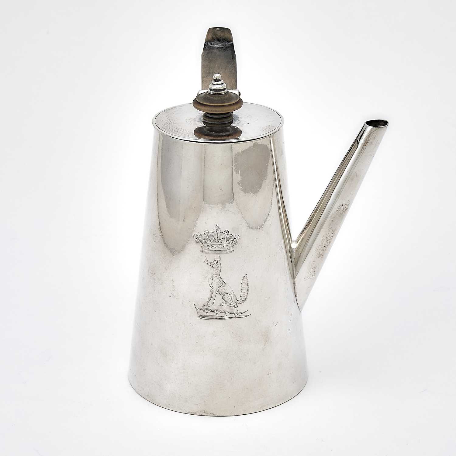 Lot 86 - George III Sterling Silver Demitasse Coffee Pot
