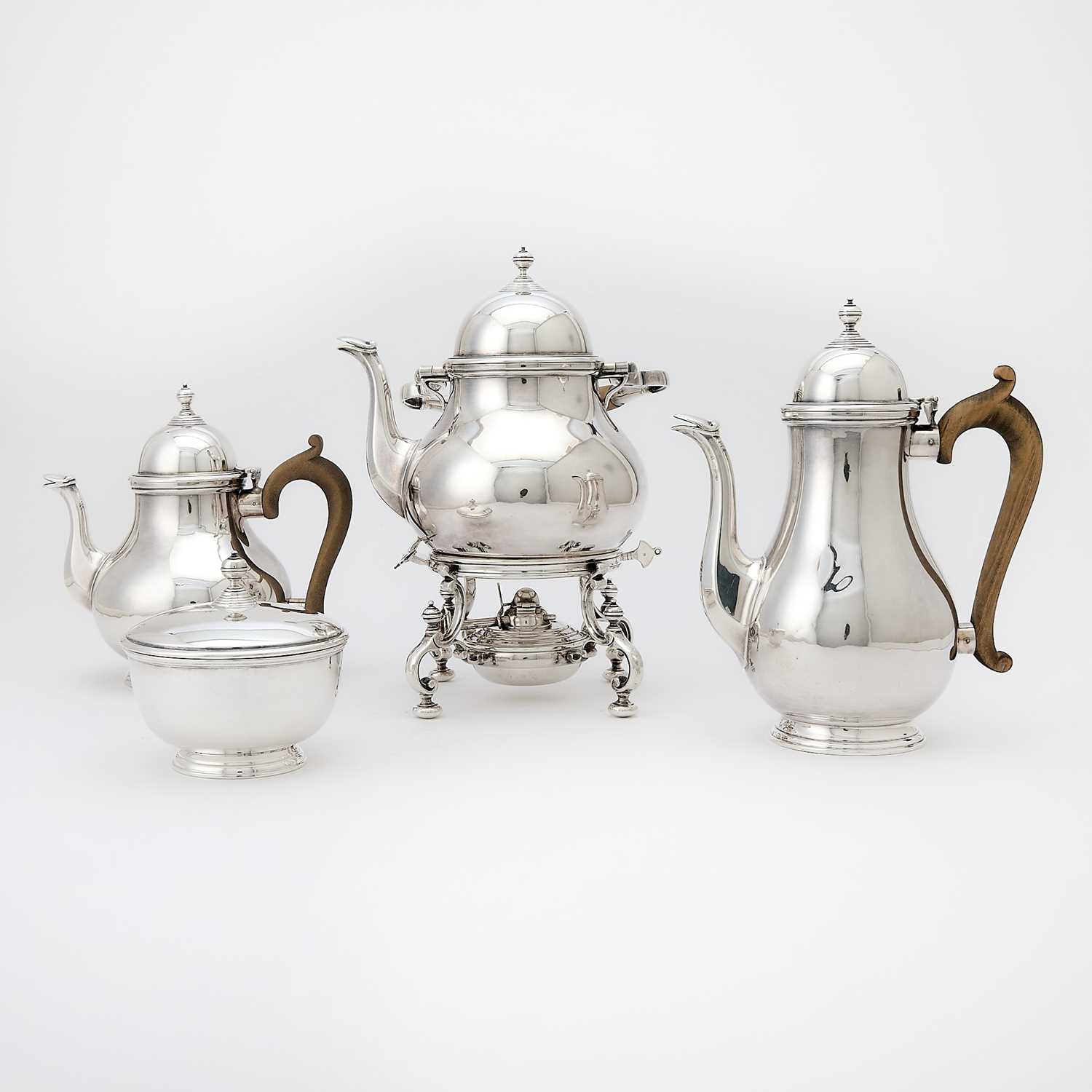 Lot 219 - English Sterling Silver Part Tea and Coffee Service