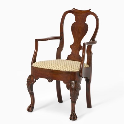 Lot 418 - George II Mahogany Open Armchair