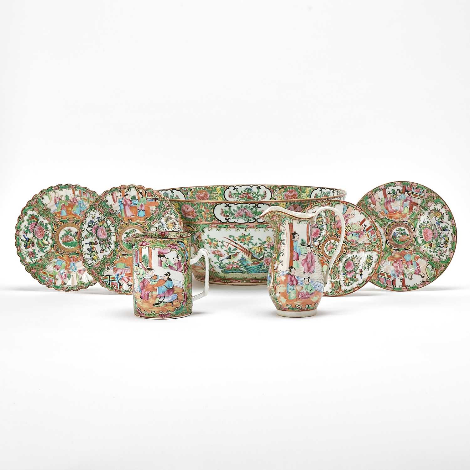 Lot 135 - Group of Chinese Rose Medallion Table Articles