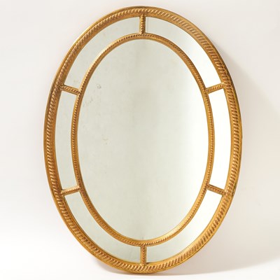 Lot 149 - George III Style Oval Giltwood Mirror