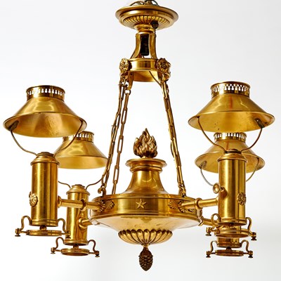 Lot 151 - French Victorian Gilt-Bronze Four Light Chandelier