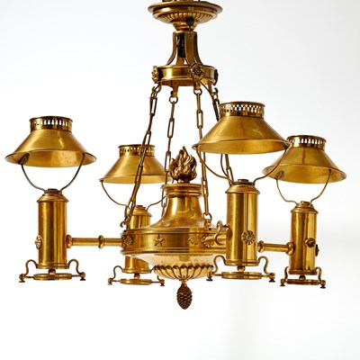 Lot 151 - French Victorian Gilt-Bronze Four Light Chandelier