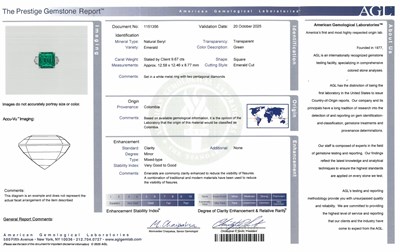 Lot 128 - Platinum, Emerald and Diamond Ring