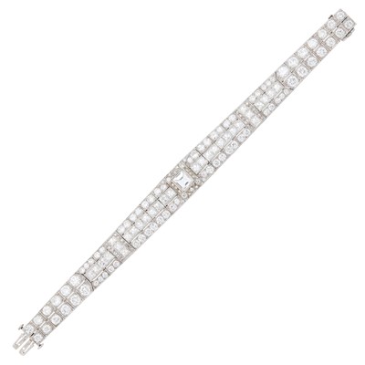 Lot 287 - Platinum and Diamond Bracelet