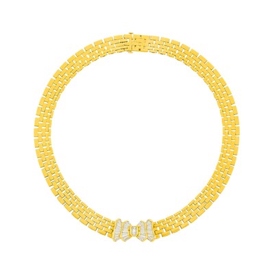 Lot 104 - Gold and Diamond Necklace