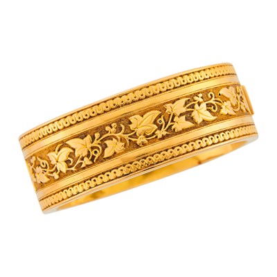 Lot 149 - Antique Gold Cuff Bangle Bracelet, France
