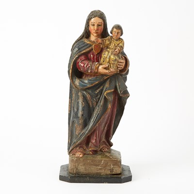 Lot 658 - Spanish Colonial Virgin and Child