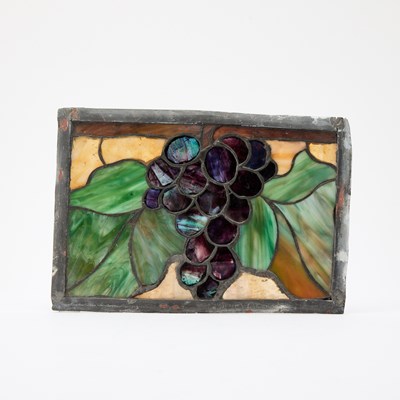 Lot 235 - American Leaded Glass "Grapevine" Small Window