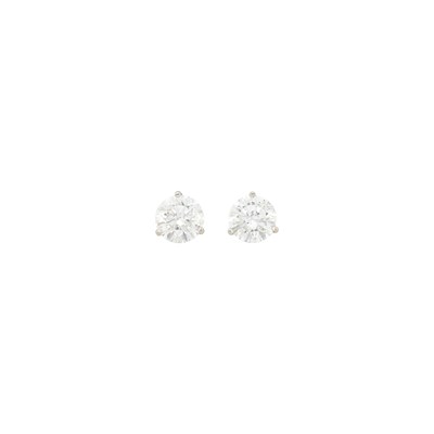 Lot 42 - Pair of White Gold and Diamond Stud Earrings