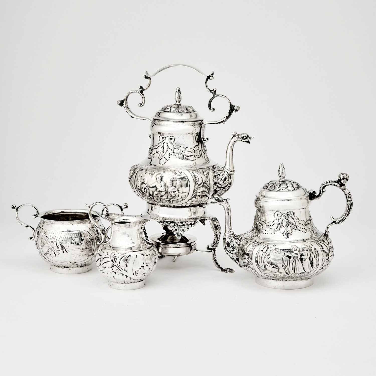 Lot 174 - Dutch Silver Tea Service