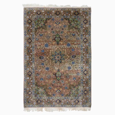 Lot 358 - Wool and Silk Isfahan Carpet