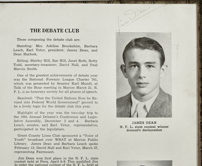 Lot 2 - James Dean signed high school yearbook