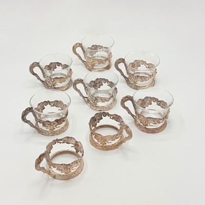 Lot 1132 - American Sterling Silver Punch Bowl, Ladle, Cups, and Stand