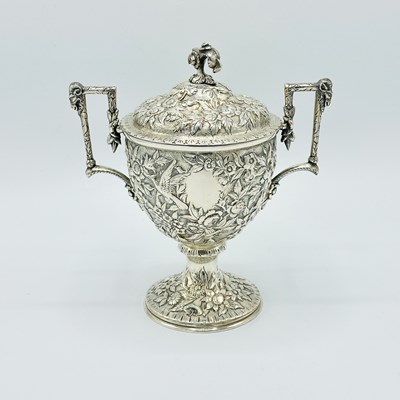 Lot 1133 - Assembled American Silver Repousse Tea and Coffee Service