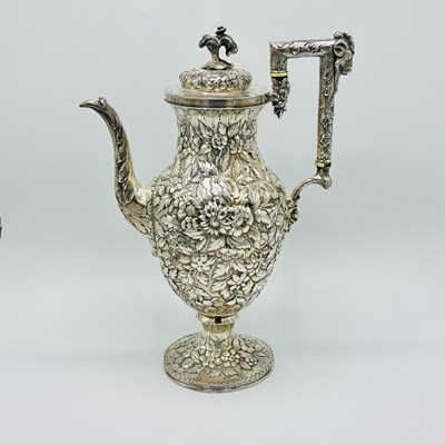 Lot 1133 - Assembled American Silver Repousse Tea and Coffee Service