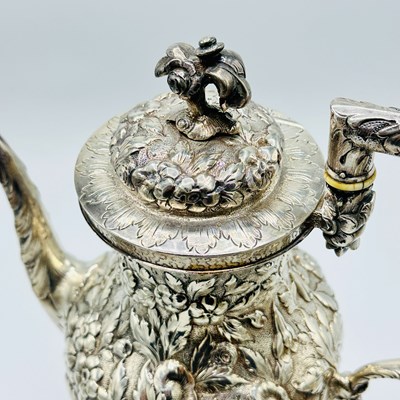 Lot 1133 - Assembled American Silver Repousse Tea and Coffee Service
