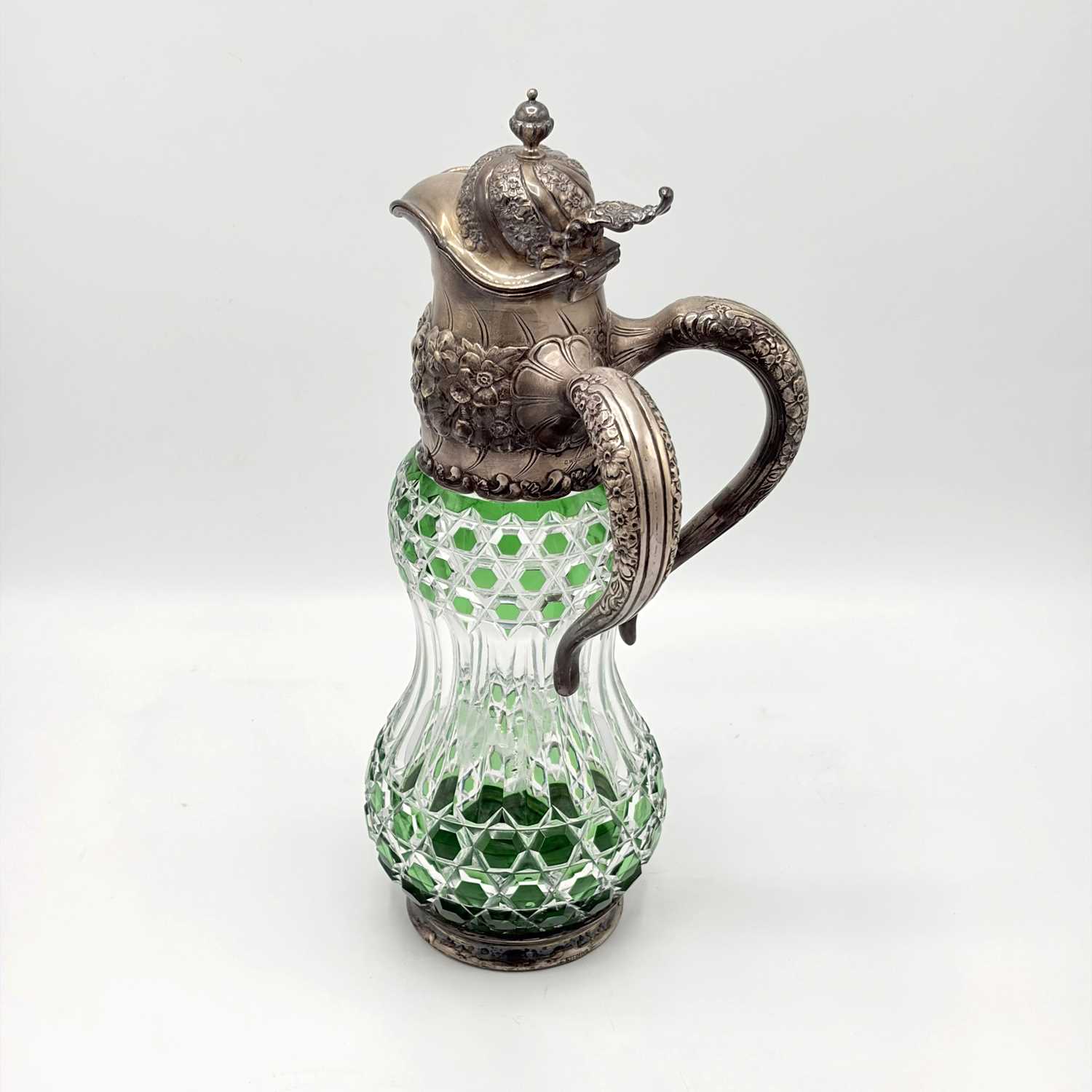 Lot 1140 - American Sterling Silver Mounted Cut Glass Claret Jug