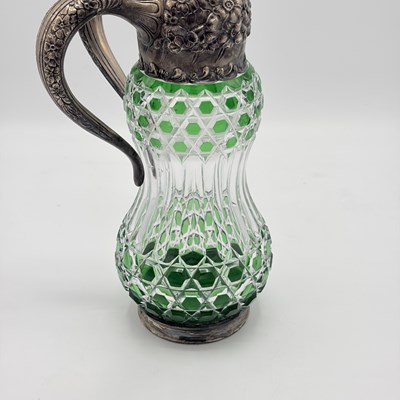 Lot 1140 - American Sterling Silver Mounted Cut Glass Claret Jug