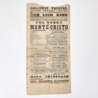 Lot 235 - A collection of New York theatre broadsides