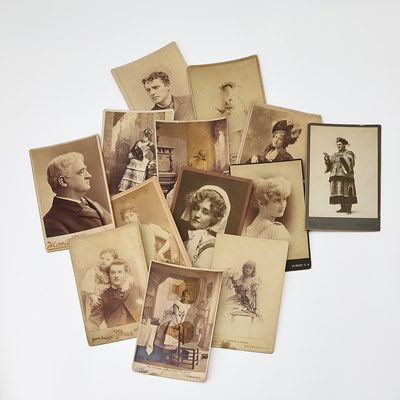 Lot 241 - A small collection of cabinet cards of performers