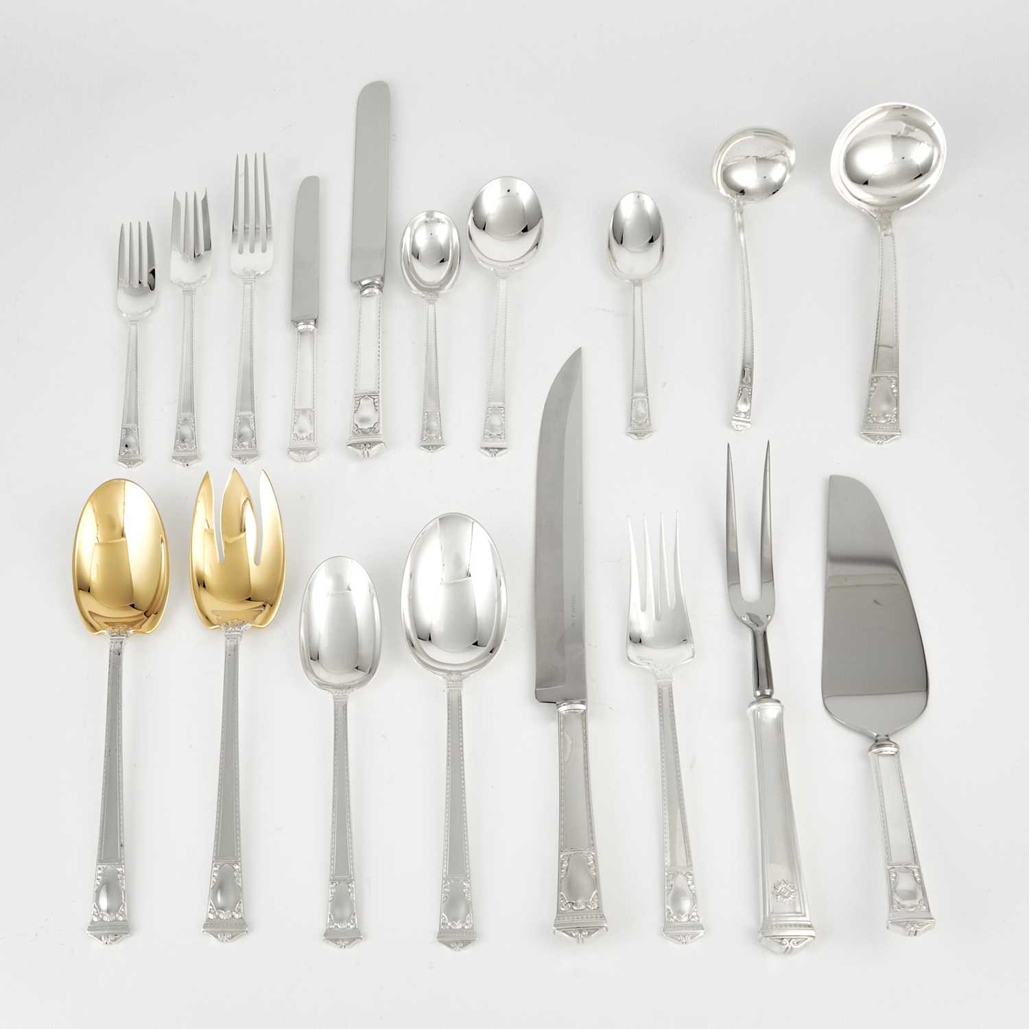 Lot 3011 - Tiffany & Co. Sterling Silver "San Lorenzo" Pattern Flatware Service