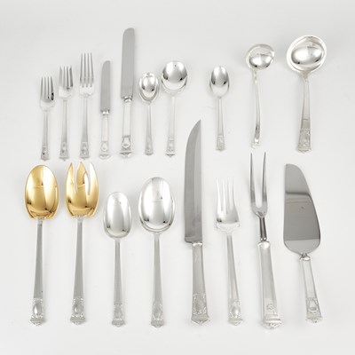 Lot Tiffany & Co. Sterling Silver "San Lorenzo" Pattern Flatware Service