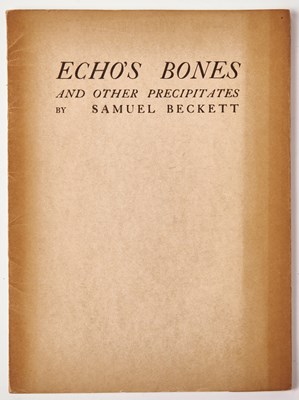 Lot 62 - Samuel Beckett's first book of poetry, inscribed to his American director