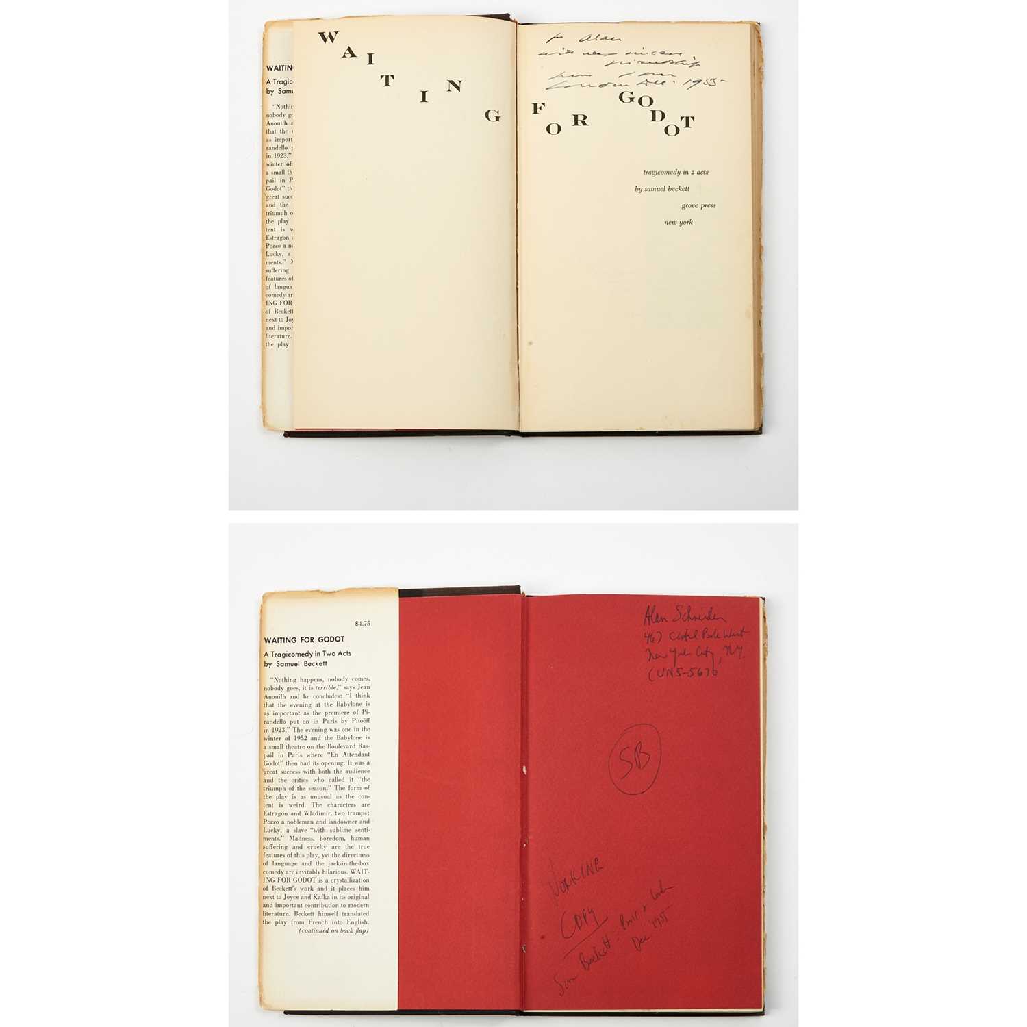 Lot 28 - Director Alan Schneider's annotated working copy of Waiting for Godot