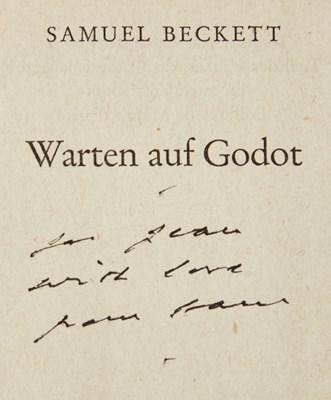 Lot 32 - An early German edition of Waiting for Godot inscribed by Beckett