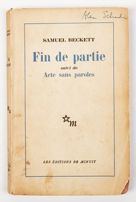Lot 33 - The first edition of Endgame, Beckett's second play, inscribed to its first American director