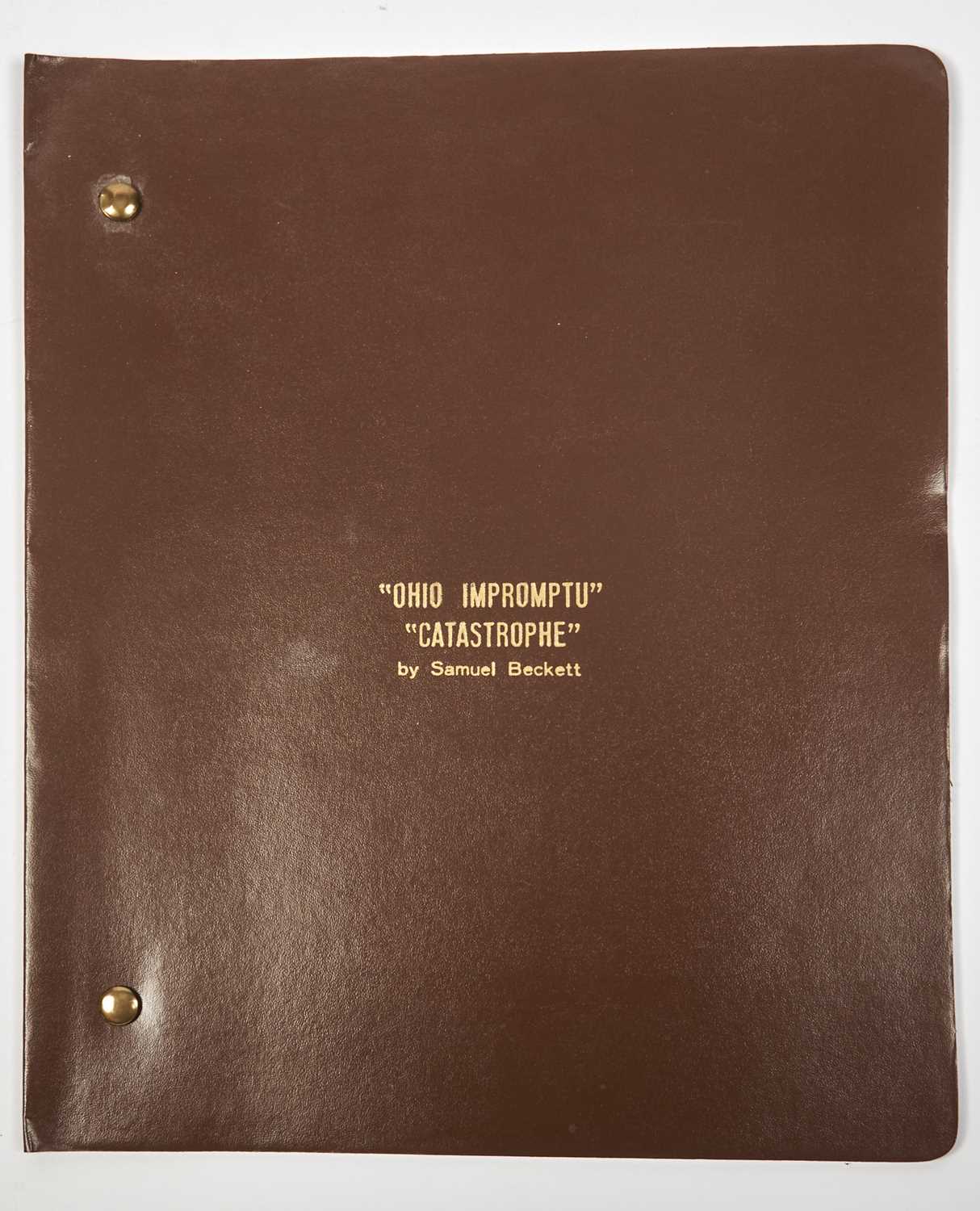 Lot 46 - Inscribed script of Beckett's "Ohio Impromptu" and "Catastrophe"
