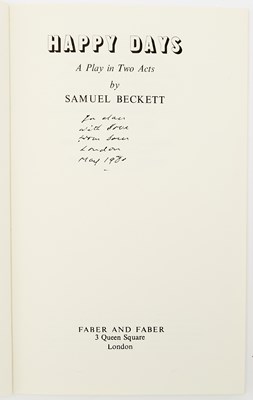 Lot 48 - Eight works inscribed to Alan Schneider by Samuel Beckett