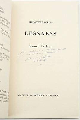 Lot 51 - Four works inscribed to Alan Schneider from Samuel Beckett in the 1970s-80s