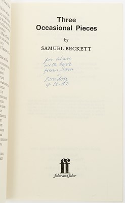 Lot 51 - Four works inscribed to Alan Schneider from Samuel Beckett in the 1970s-80s