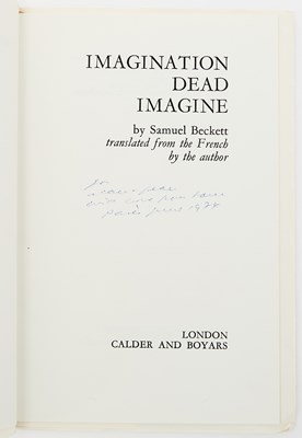 Lot 51 - Four works inscribed to Alan Schneider from Samuel Beckett in the 1970s-80s